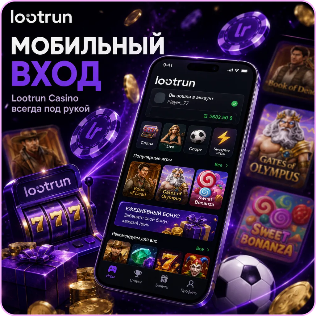 Мобильный login lootrun casino